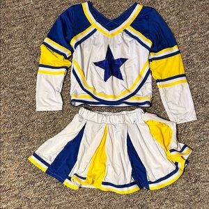 Blue and Yellow Star Cheerleader Costume